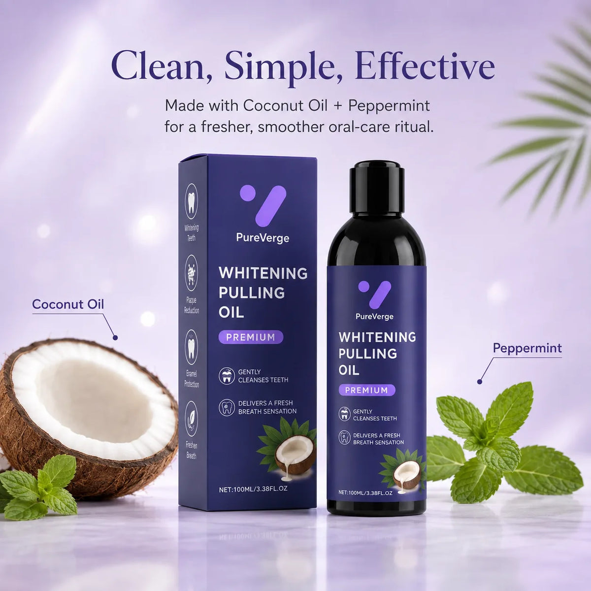 PureVerge® Whitening Coconut Pulling Oil
