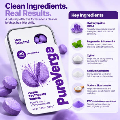 PureVerge® Hydroxyapatite Toothpaste Tablets